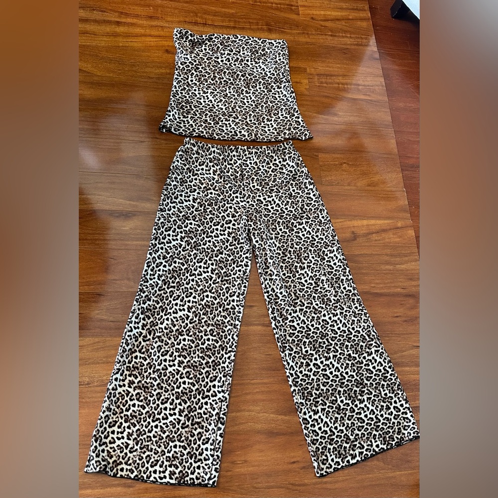See You Monday Leopard Print junior 2piece set (xl)